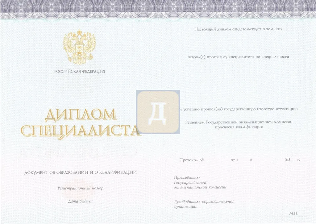 Диплом специалиста (КИРЖАЧ) с 2014 по 2026 годы